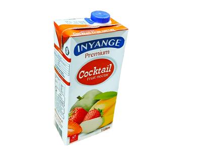 1L cocktail fruit drink carton by INYANGE, blue cap