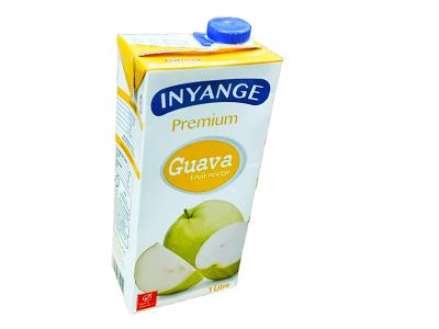 1L guava fruit nectar carton by INYANGE, blue cap