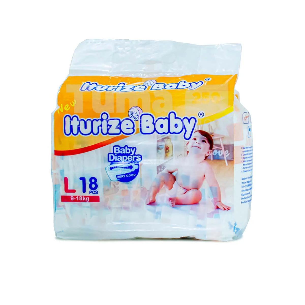 Baby diaper pack, size L, 18 count