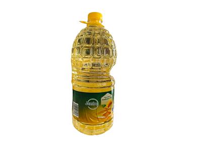 Sunflower oil jug with yellow oil, plastic bottle, 3L