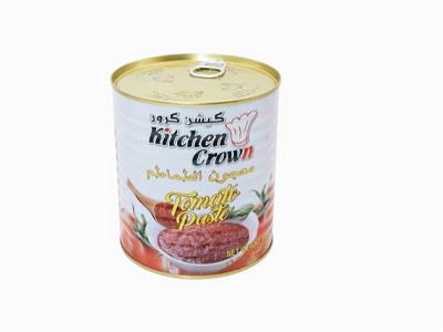 Kitchen Crown tomato paste can, 800g, sealed lid with Tomato Paste label
