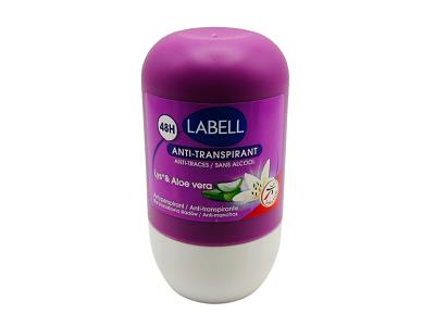 Labell women's anti-transpirant deodorant stick, purple cap, white base, 48H