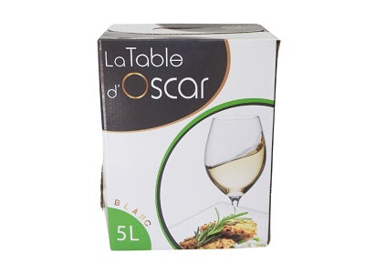 White wine 5L bag-in-box carton, LaTable d'Oscar