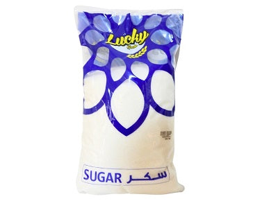 Lucky brand white sugar bag, 5 kg, sealed packaging