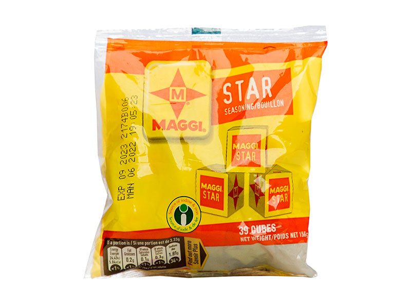 Maggi Star seasoning cubes, 39-piece bag, 156 g, yellow pack