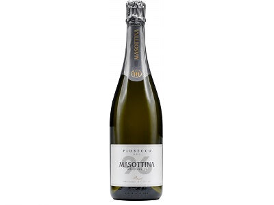 Masottina Prosecco Brut sparkling wine bottle with foil-wrapped neck