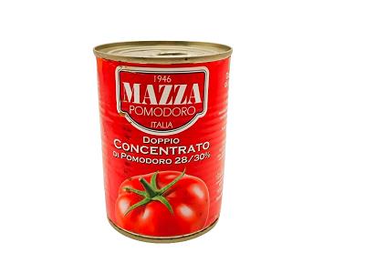 Mazza Doppio Concentrato di Pomodoro in metal can with red label