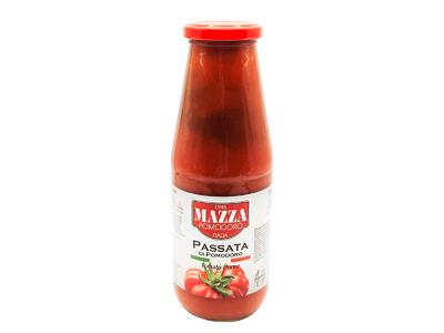 Mazza Passata di Pomodoro glass bottle with red tomato sauce