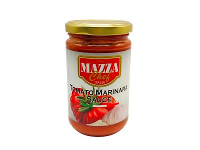 Mazza Tomato Marinara sauce in glass jar with gold lid
