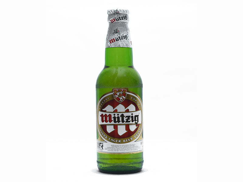 33 cl beer bottle with green glass and Miitzig label