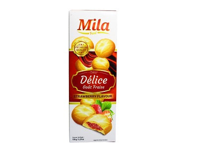 Mila Delice strawberry-flavored biscuit, 150g box
