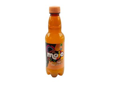 330ml soft drink bottle, Ginger flavor, orange drink with orange twist cap