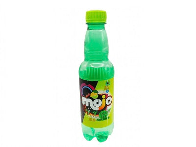 330ml soft drink bottle, Lemon Lime flavor, bright green drink with green cap