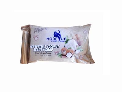 Moreup shea butter & coconut beauty soap, wrapped bar, 60 g