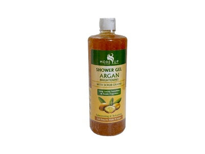 Moreup argan shower gel, amber bottle with screw cap, 1L