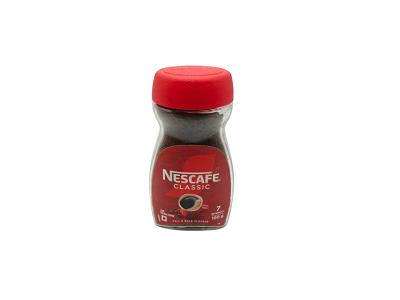 Nescafe Classic coffee jar with red lid