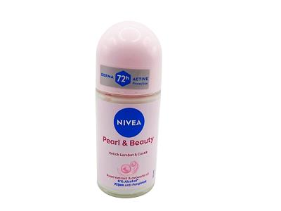 Nivea Pearl & Beauty deodorant roll-on with pink cap, 72h active protection