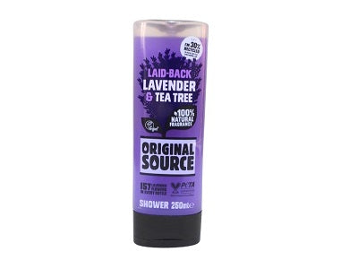 Lavender tea tree shower gel bottle, Original Source, 250 ml