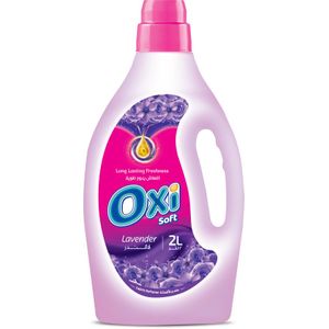 OXI 2L lavender dishwashing liquid bottle, purple jug with pink cap