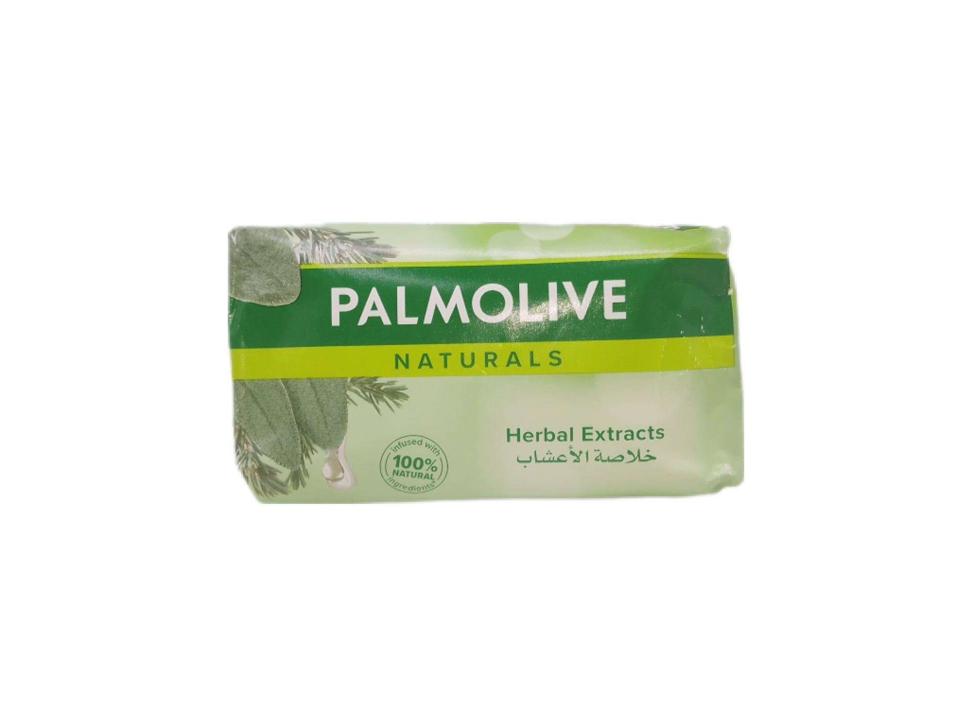Green Palmolive Naturals soap bar with Herbal Extracts, 175 g