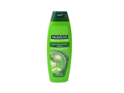 Palmolive Silky Shine shampoo bottle, green with green cap, 350ml