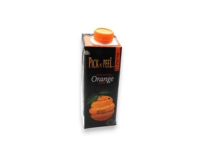 Pick N Peel Orange juice carton with orange cap