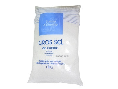 1kg kitchen coarse salt bag with blue label