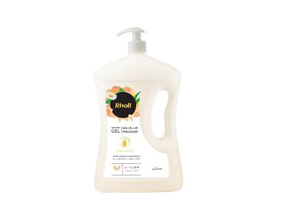 Rivoli shower gel pump bottle, white with clear soap pump dispenser