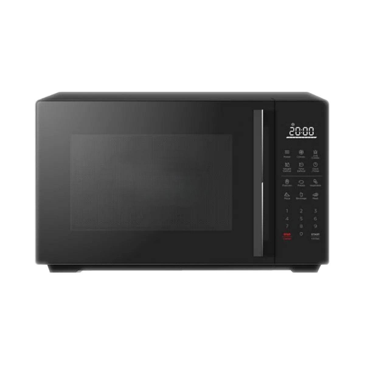 Sayona 25L microwave grill, black front with digital display and keypad