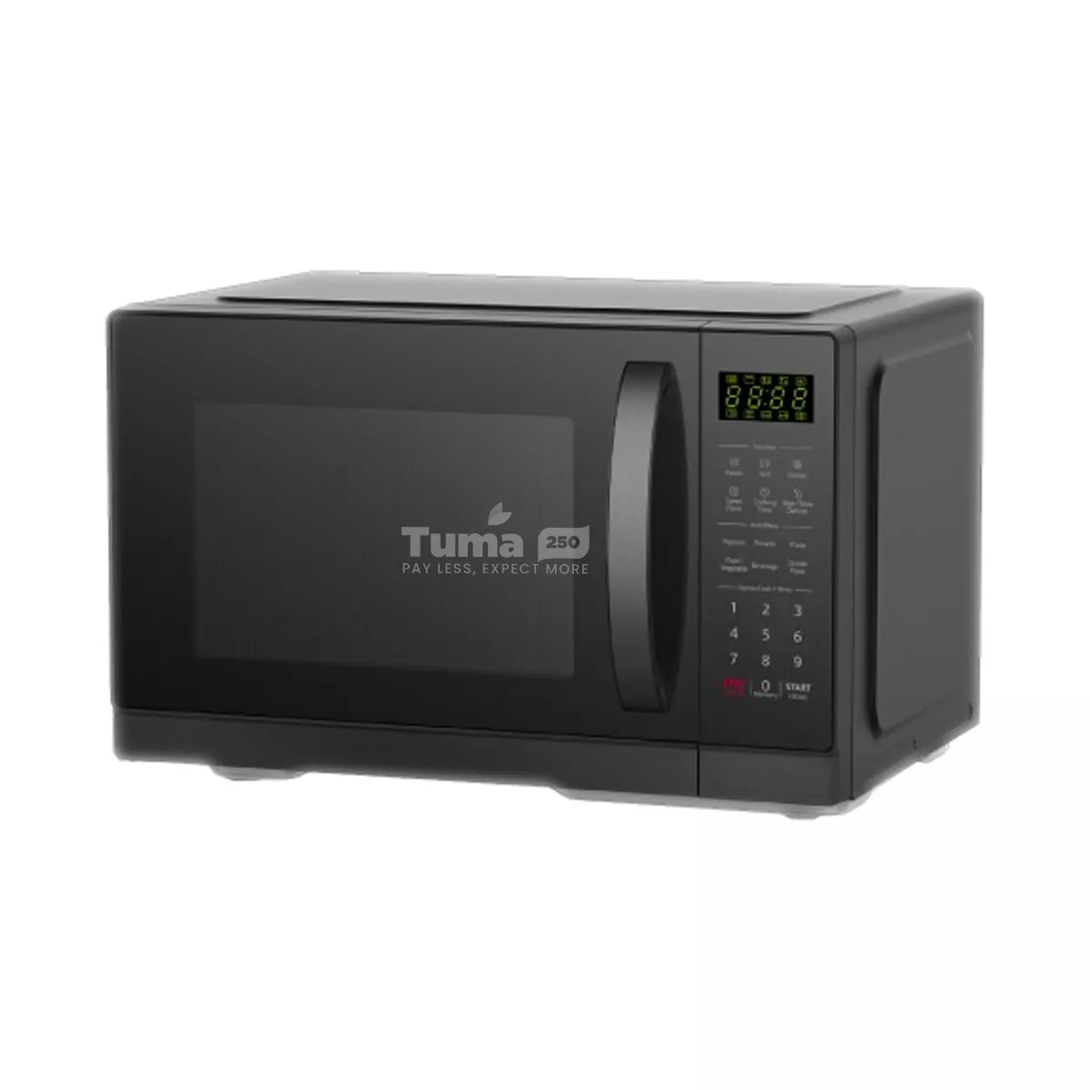 42L countertop microwave and grill, dark gray with digital keypad and display