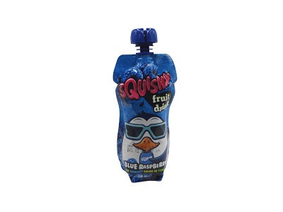 Squishy fruit drink blue raspberry 200ml pouch with blue cap