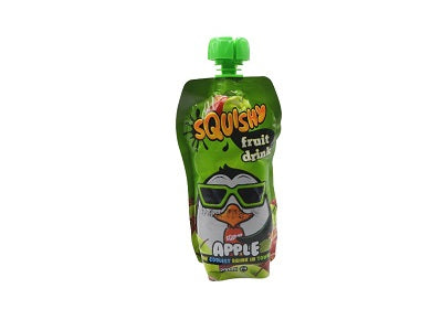 Squishy fruit drink apple 200ml pouch with green cap