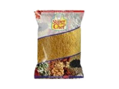 Super chef brown sugar 1kg bag, sealed with red and yellow label