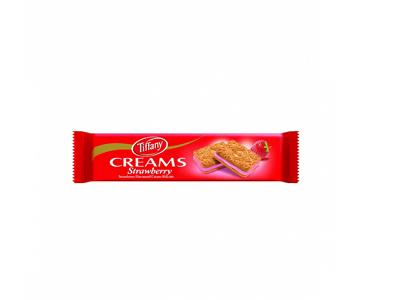 Tiffany strawberry cream biscuits single pack, red wrapper