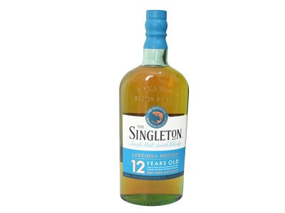 The Singleton 12 Years Old scotch whisky bottle with blue cap