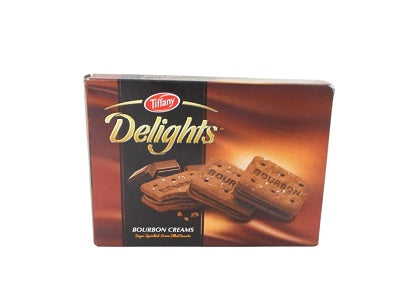 Tiffany Delights bourbon creams chocolate box with snack illustration