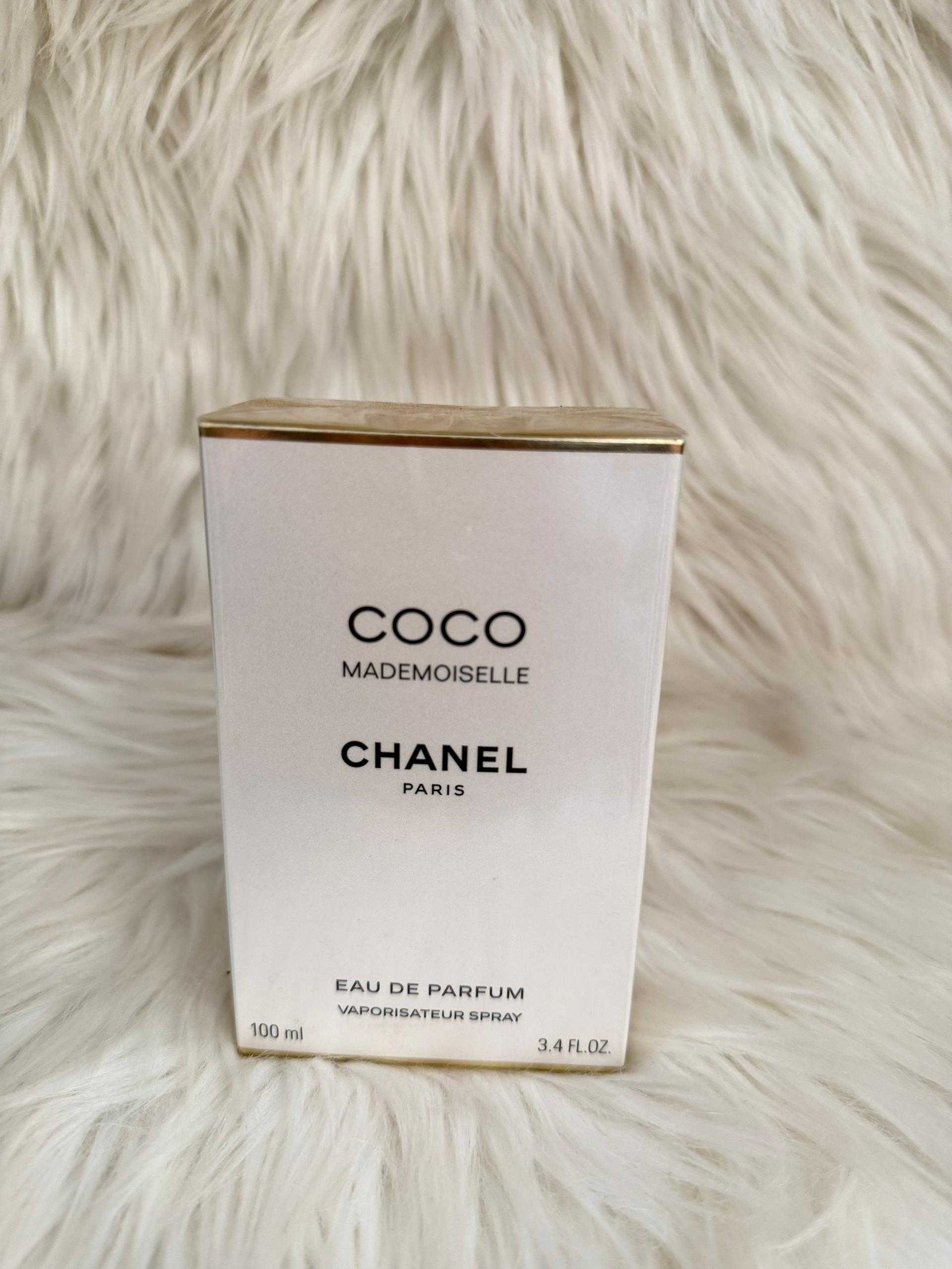CHANEL Coco Mademoiselle eau de parfum spray box with gold lid, 3.4 fl oz