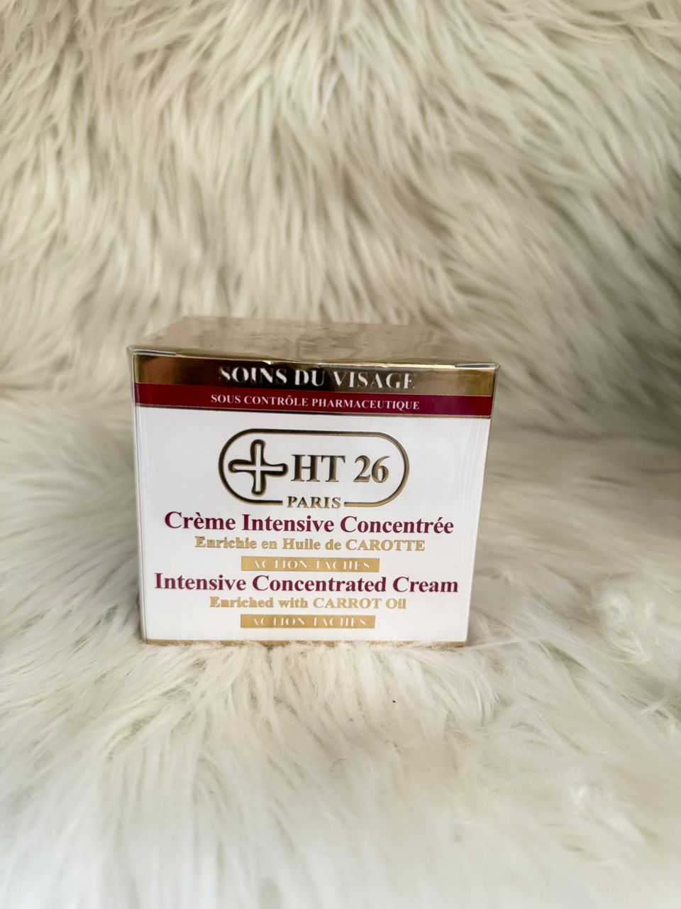 HT 26 face cream box, Intensive Concentrated Cream with carrot oil