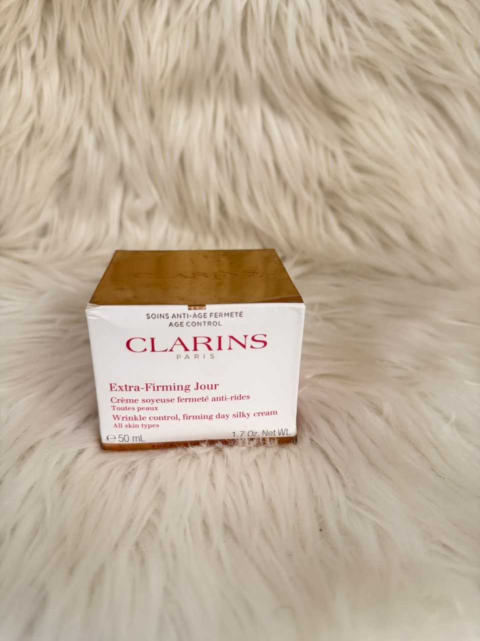 Clarins Extra-Firming Jour anti-aging cream box, 50 ml