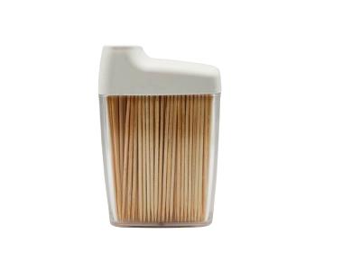Wood toothpick container with wooden sticks
