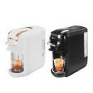 Coffee maker SEM-4487: white and black countertop units with drip tray