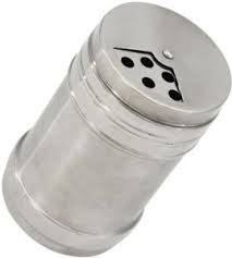 Stainless seasoning bottle with rotating perforated lid