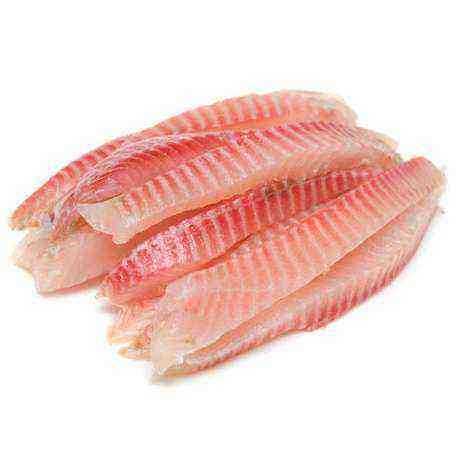 Raw pink fish fillets, two pieces stacked, lightly translucent