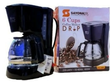 Black coffee maker with 6-cup carafe