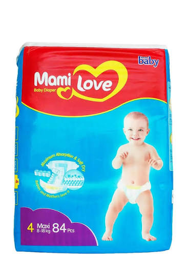 Mami Love Maxi 4 baby diaper pack, 8–16 kg, 84 pcs