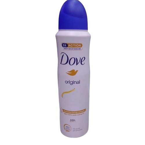 Dove original antiperspirant cream in purple bottle with blue cap, 48h protection