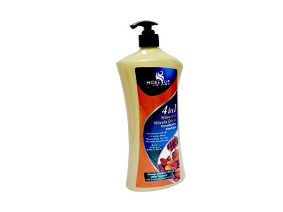 Moreup 4 in 1 shampoo bottle with honey and almond, 1L, pump dispenser