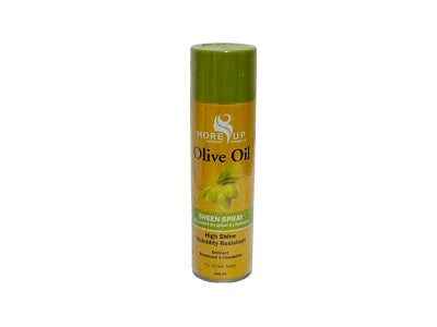 Olive oil sheen spray bottle with green cap, more up brand, 500 ml