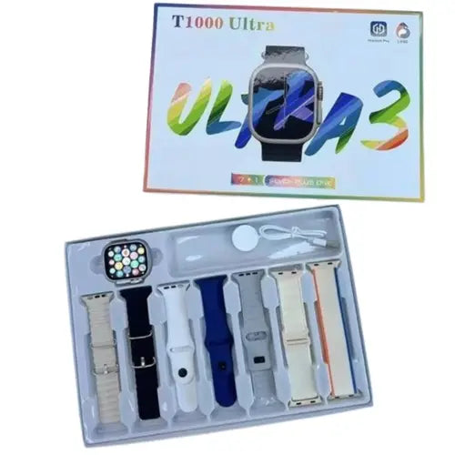 Smart watch set in retail box with multiple interchangeable straps