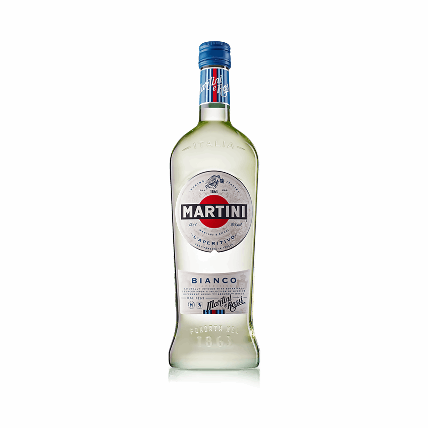 Martin Bianco 1L bottle with blue cap and pale white label
